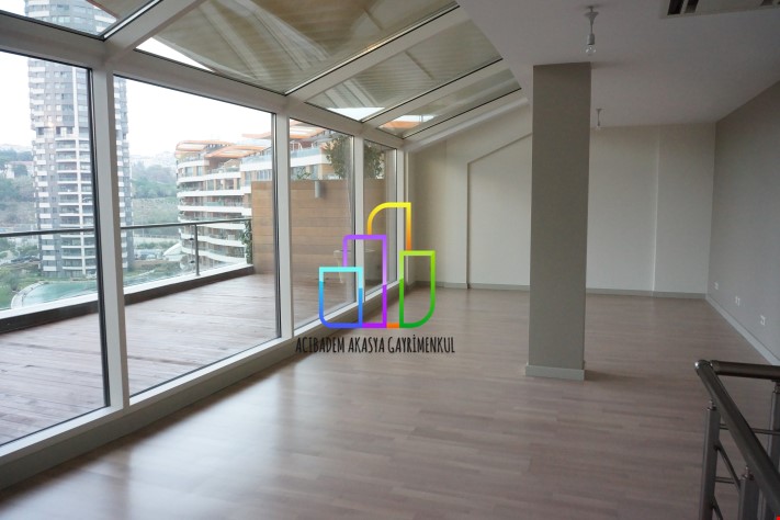 3.5+1 222m2 AKASYA ACİBADEM GÖL ETABI YATAY da TERASLI DUBLEKS
